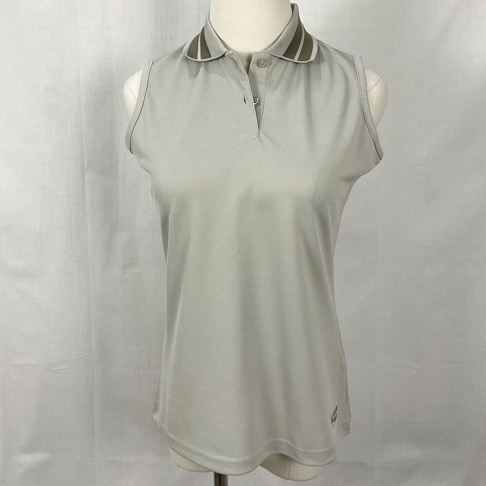 Bally Golf Sleeveless Polo Top Shirt Embroidery Logo Golf Tennis Collared Sz XS